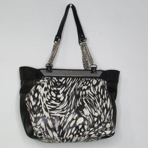 Jennifer Lopez Zebra Animal Print Shoulder Handbag